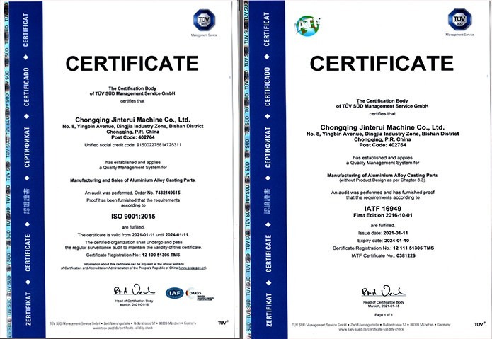 JTR certificate