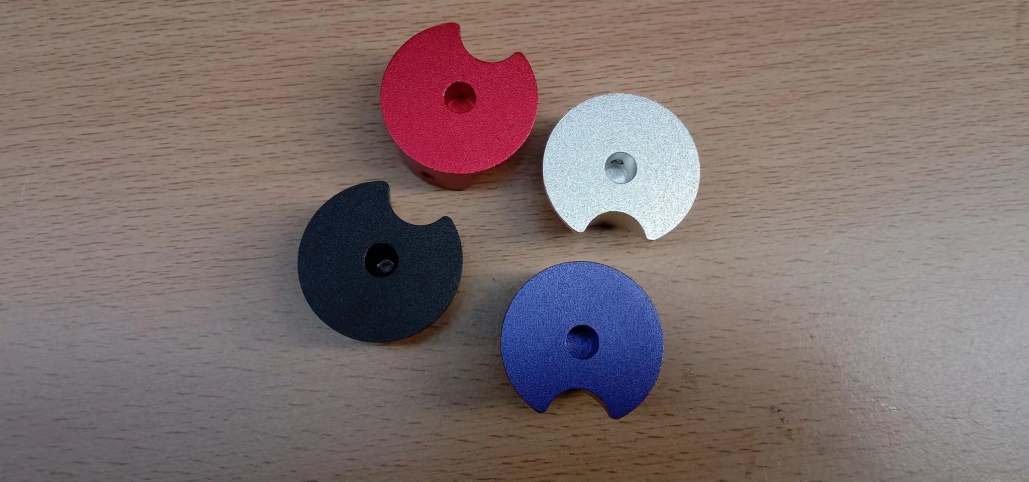 Anodized CNC Machining Button Guard and Knobs - JTR Machine