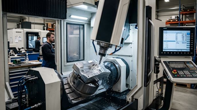 5-axis CNC Machining part in processing