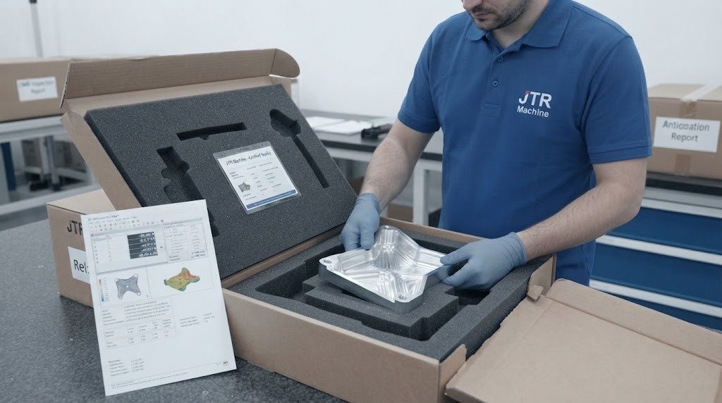 JTR machine shipment for machined parts
