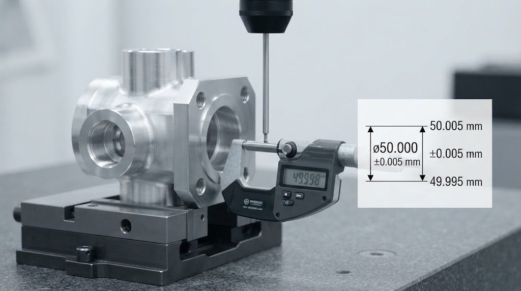 ±0.005 mm tolerance measurement