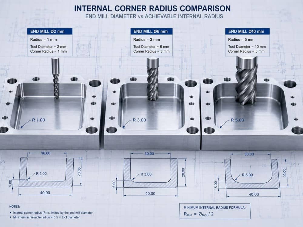 CNC Machining Internal Corner Radius