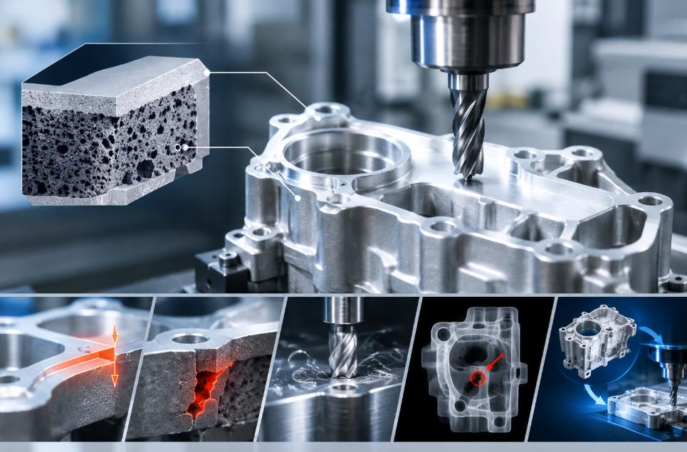 CNC Post Processing Depth on casting aluminum parts