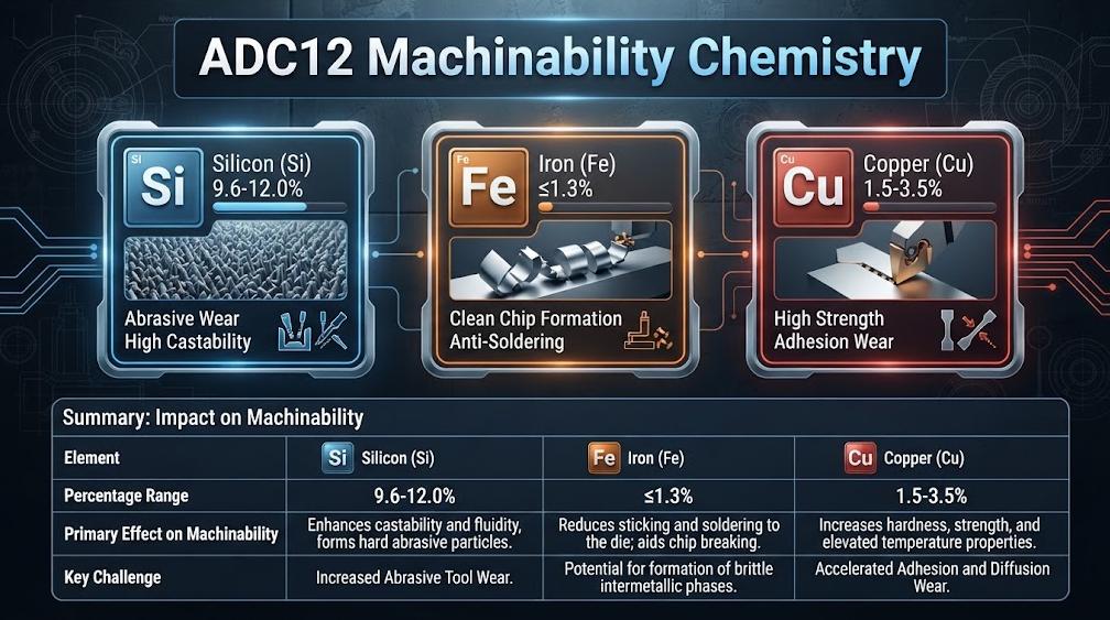 Chemistry Behind ADC12's Machinability